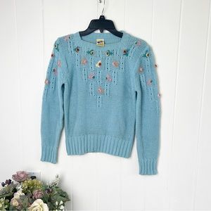 Vintage Woolco Embellished Knit Sweater